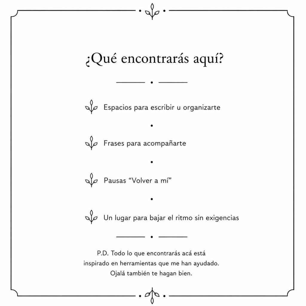 🌿 Agenda del Presente | Agenda imprimible de bienestar y organización personal